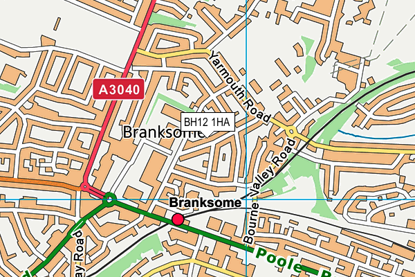 BH12 1HA map - OS VectorMap District (Ordnance Survey) BH12 1HA map - OS VectorMap District (Ordnance Survey)