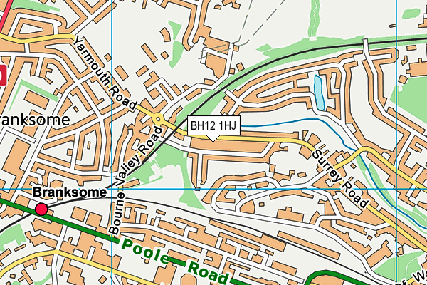 BH12 1HJ map - OS VectorMap District (Ordnance Survey)