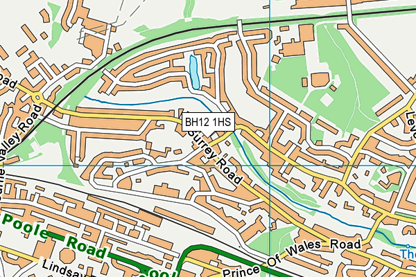 BH12 1HS map - OS VectorMap District (Ordnance Survey) BH12 1HS map - OS VectorMap District (Ordnance Survey)