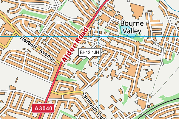 BH12 1JH map - OS VectorMap District (Ordnance Survey) BH12 1JH map - OS VectorMap District (Ordnance Survey)