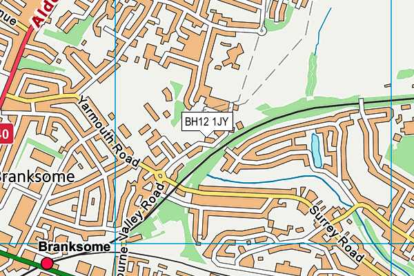 BH12 1JY map - OS VectorMap District (Ordnance Survey)