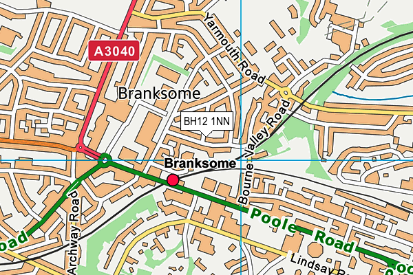 BH12 1NN map - OS VectorMap District (Ordnance Survey)