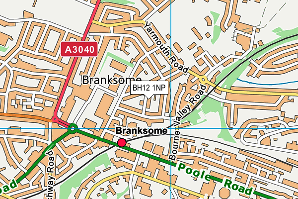 BH12 1NP map - OS VectorMap District (Ordnance Survey) BH12 1NP map - OS VectorMap District (Ordnance Survey)