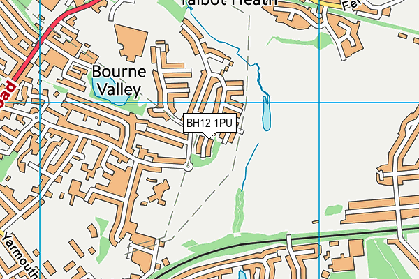 BH12 1PU map - OS VectorMap District (Ordnance Survey) BH12 1PU map - OS VectorMap District (Ordnance Survey)