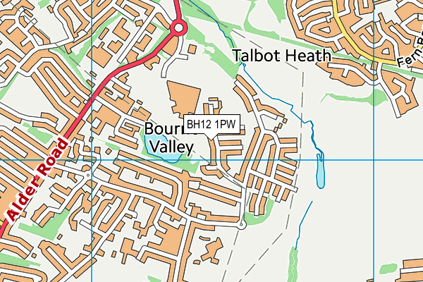 BH12 1PW map - OS VectorMap District (Ordnance Survey) BH12 1PW map - OS VectorMap District (Ordnance Survey)