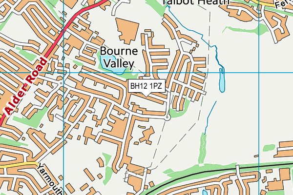 BH12 1PZ map - OS VectorMap District (Ordnance Survey) BH12 1PZ map - OS VectorMap District (Ordnance Survey)