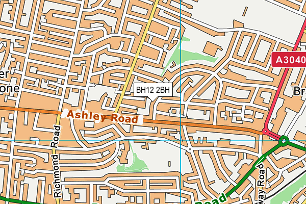 BH12 2BH map - OS VectorMap District (Ordnance Survey) BH12 2BH map - OS VectorMap District (Ordnance Survey)