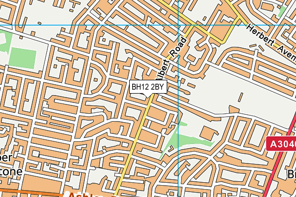 BH12 2BY map - OS VectorMap District (Ordnance Survey) BH12 2BY map - OS VectorMap District (Ordnance Survey)