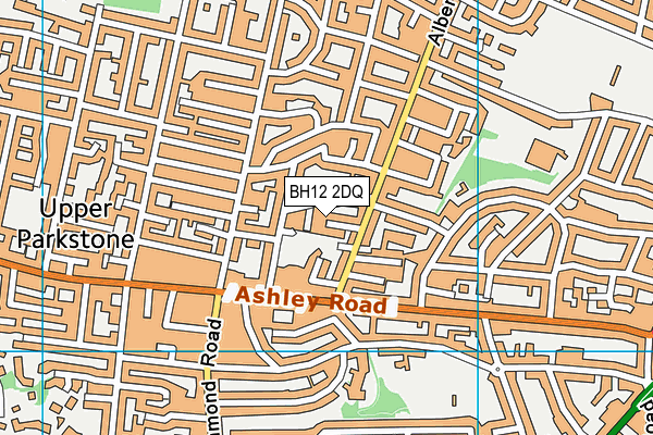 BH12 2DQ map - OS VectorMap District (Ordnance Survey)