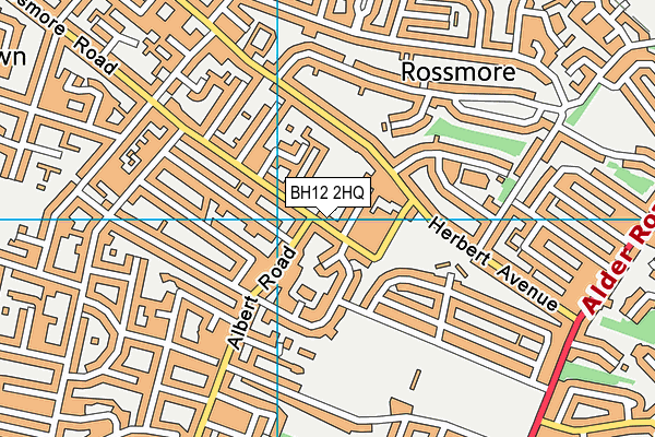 BH12 2HQ map - OS VectorMap District (Ordnance Survey)