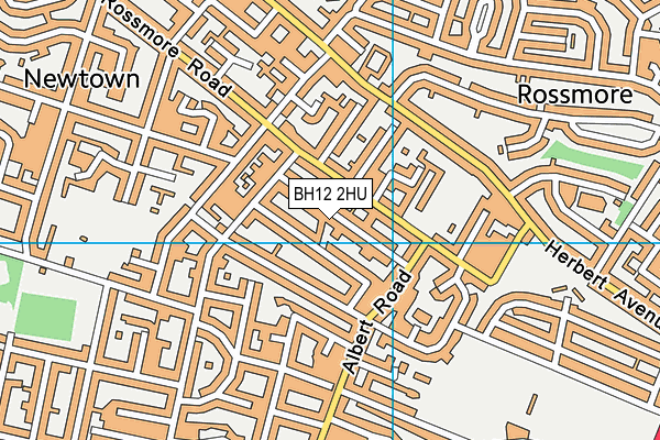 BH12 2HU map - OS VectorMap District (Ordnance Survey) BH12 2HU map - OS VectorMap District (Ordnance Survey)