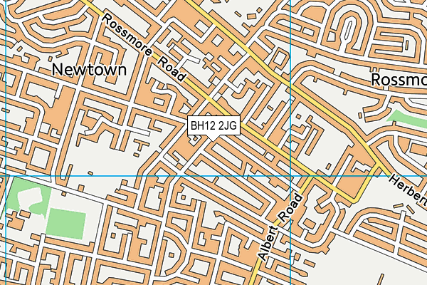 BH12 2JG map - OS VectorMap District (Ordnance Survey) BH12 2JG map - OS VectorMap District (Ordnance Survey)