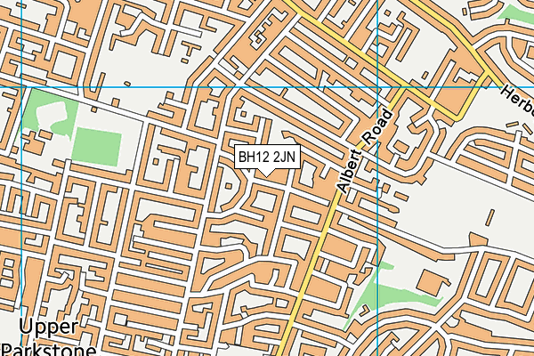 BH12 2JN map - OS VectorMap District (Ordnance Survey) BH12 2JN map - OS VectorMap District (Ordnance Survey)