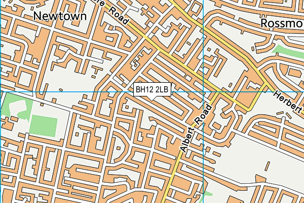 BH12 2LB map - OS VectorMap District (Ordnance Survey) BH12 2LB map - OS VectorMap District (Ordnance Survey)