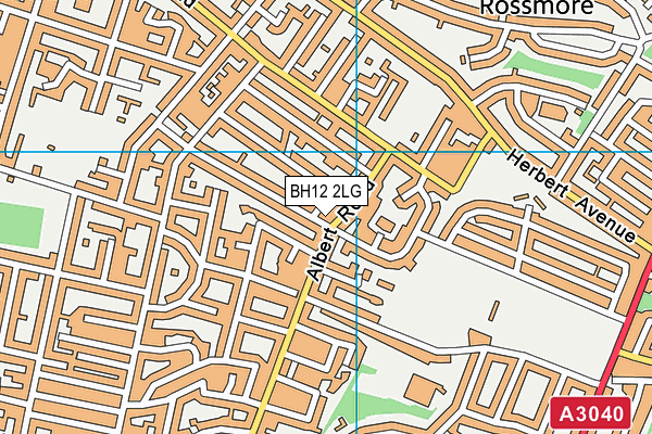 BH12 2LG map - OS VectorMap District (Ordnance Survey) BH12 2LG map - OS VectorMap District (Ordnance Survey)