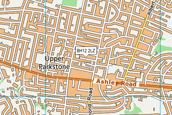 BH12 2LZ map - OS VectorMap District (Ordnance Survey)