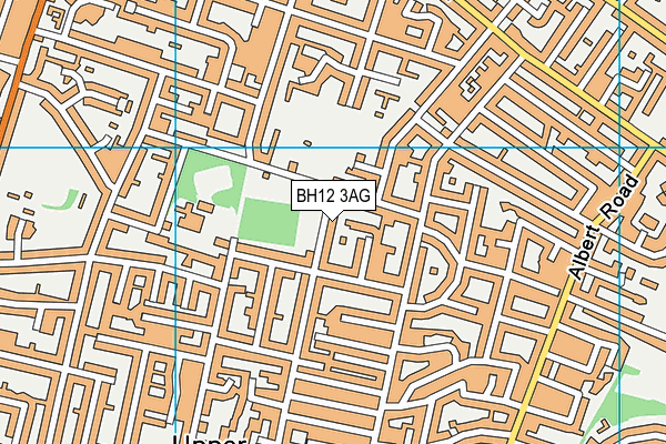 BH12 3AG map - OS VectorMap District (Ordnance Survey) BH12 3AG map - OS VectorMap District (Ordnance Survey)