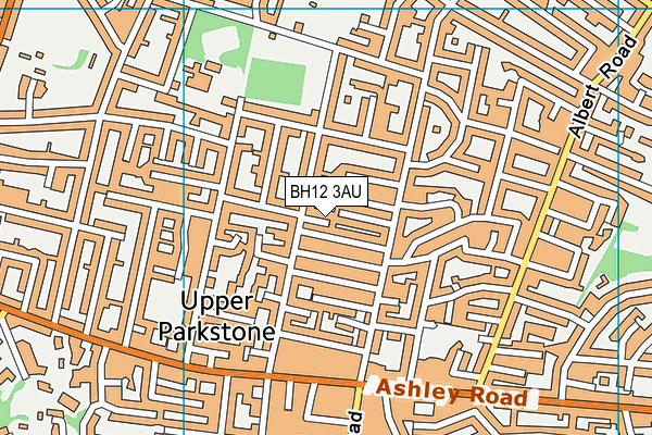 BH12 3AU map - OS VectorMap District (Ordnance Survey)
