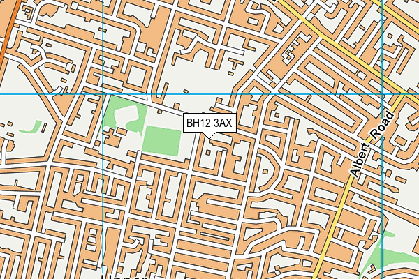 BH12 3AX map - OS VectorMap District (Ordnance Survey) BH12 3AX map - OS VectorMap District (Ordnance Survey)