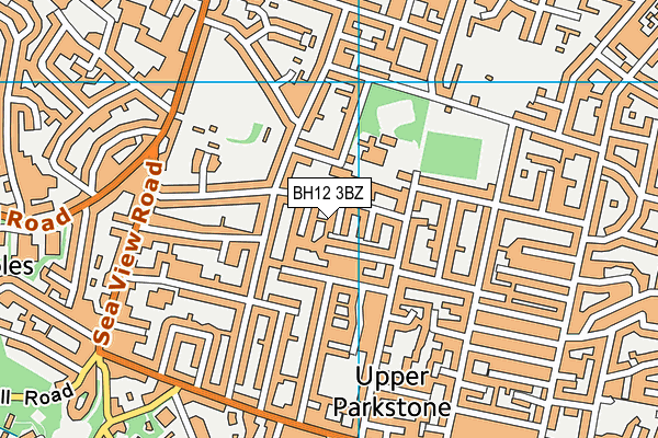 BH12 3BZ map - OS VectorMap District (Ordnance Survey) BH12 3BZ map - OS VectorMap District (Ordnance Survey)