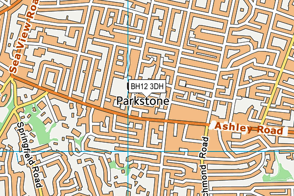 BH12 3DH map - OS VectorMap District (Ordnance Survey) BH12 3DH map - OS VectorMap District (Ordnance Survey)