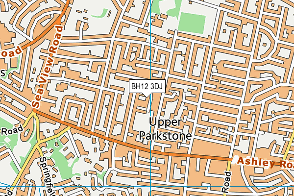 BH12 3DJ map - OS VectorMap District (Ordnance Survey)
