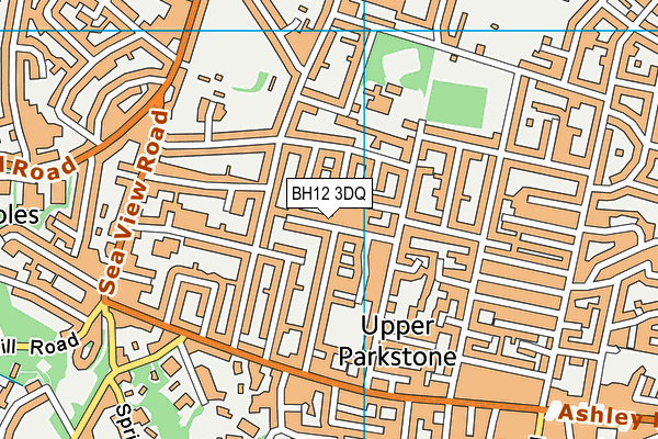 BH12 3DQ map - OS VectorMap District (Ordnance Survey) BH12 3DQ map - OS VectorMap District (Ordnance Survey)