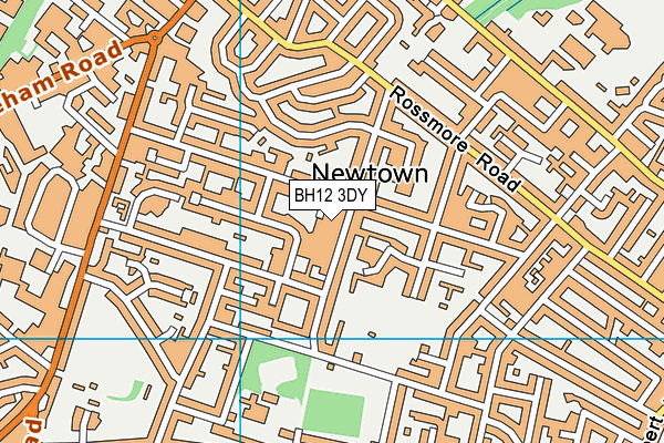 BH12 3DY map - OS VectorMap District (Ordnance Survey) BH12 3DY map - OS VectorMap District (Ordnance Survey)