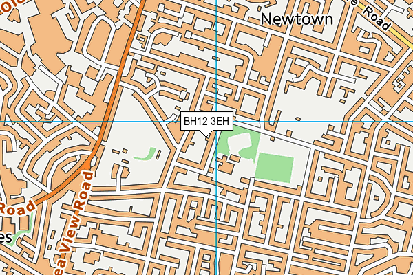 BH12 3EH map - OS VectorMap District (Ordnance Survey) BH12 3EH map - OS VectorMap District (Ordnance Survey)