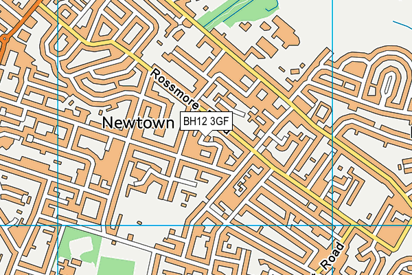 BH12 3GF map - OS VectorMap District (Ordnance Survey) BH12 3GF map - OS VectorMap District (Ordnance Survey)