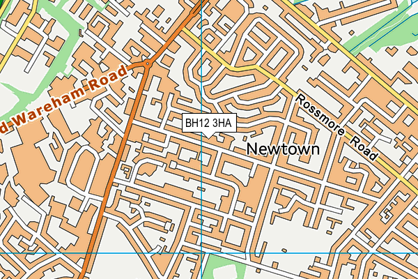 BH12 3HA map - OS VectorMap District (Ordnance Survey) BH12 3HA map - OS VectorMap District (Ordnance Survey)