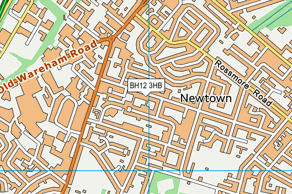 BH12 3HB map - OS VectorMap District (Ordnance Survey) BH12 3HB map - OS VectorMap District (Ordnance Survey)