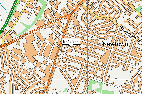 BH12 3HF map - OS VectorMap District (Ordnance Survey) BH12 3HF map - OS VectorMap District (Ordnance Survey)
