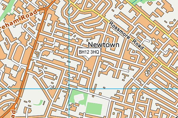 BH12 3HQ map - OS VectorMap District (Ordnance Survey)