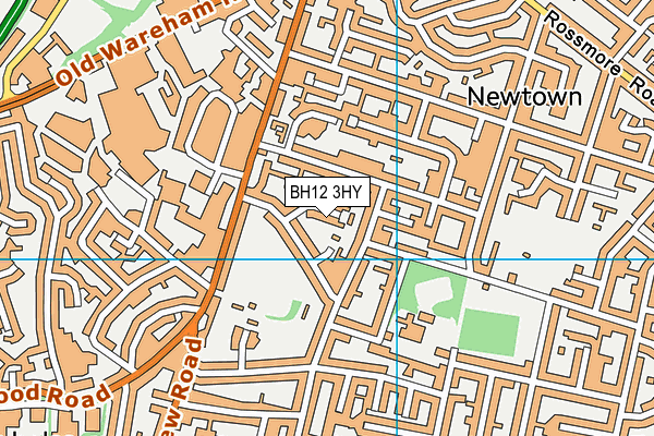 BH12 3HY map - OS VectorMap District (Ordnance Survey) BH12 3HY map - OS VectorMap District (Ordnance Survey)