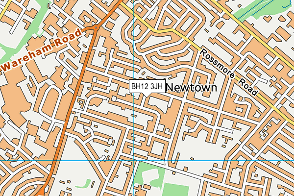 BH12 3JH map - OS VectorMap District (Ordnance Survey)