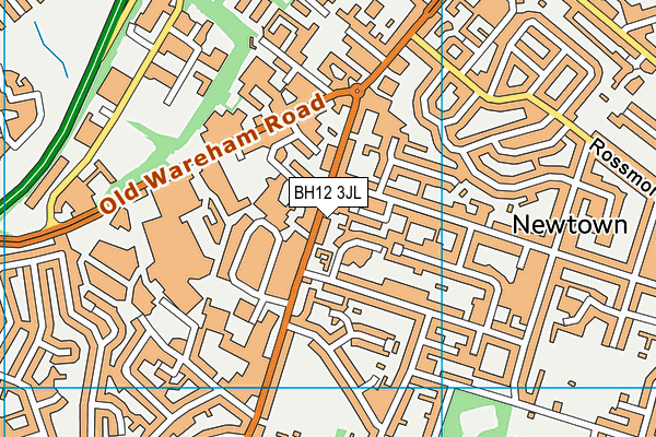 BH12 3JL map - OS VectorMap District (Ordnance Survey) BH12 3JL map - OS VectorMap District (Ordnance Survey)