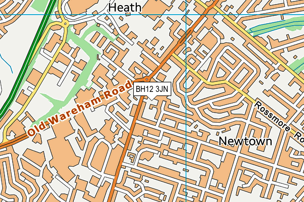 BH12 3JN map - OS VectorMap District (Ordnance Survey) BH12 3JN map - OS VectorMap District (Ordnance Survey)