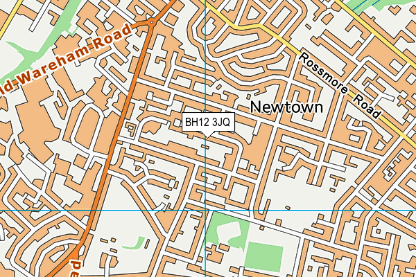 BH12 3JQ map - OS VectorMap District (Ordnance Survey)