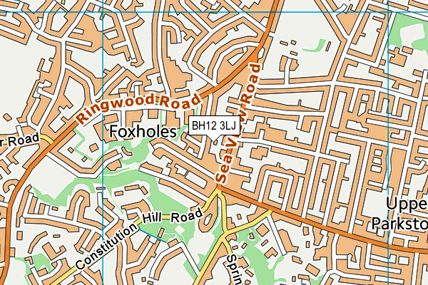 BH12 3LJ map - OS VectorMap District (Ordnance Survey) BH12 3LJ map - OS VectorMap District (Ordnance Survey)