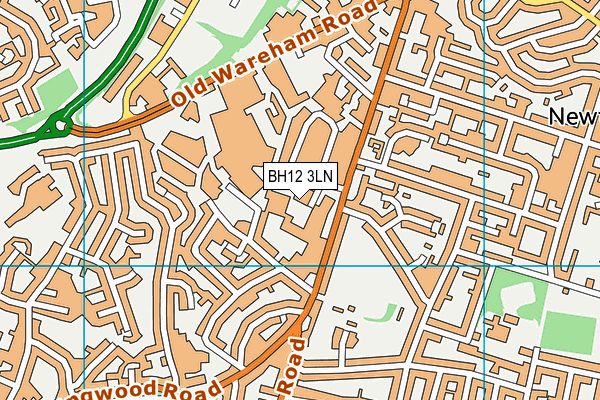 BH12 3LN map - OS VectorMap District (Ordnance Survey) BH12 3LN map - OS VectorMap District (Ordnance Survey)