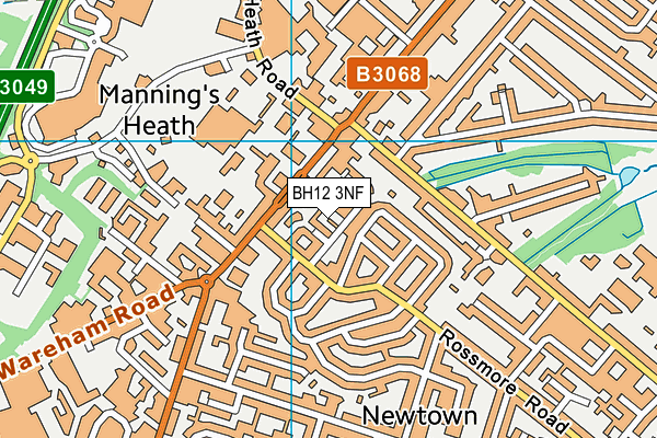 BH12 3NF map - OS VectorMap District (Ordnance Survey) BH12 3NF map - OS VectorMap District (Ordnance Survey)