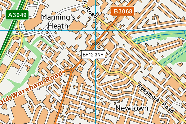 BH12 3NH map - OS VectorMap District (Ordnance Survey) BH12 3NH map - OS VectorMap District (Ordnance Survey)