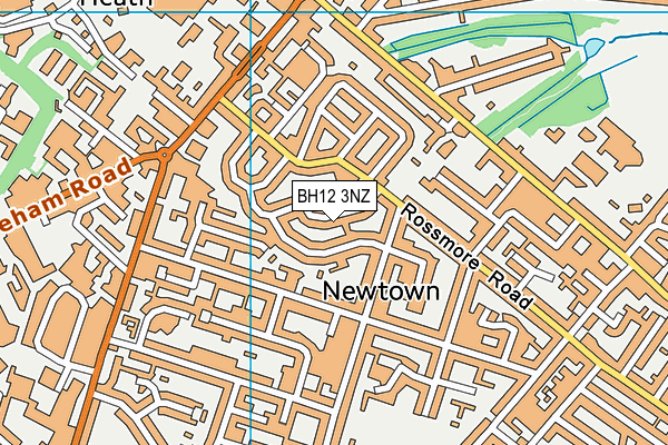 BH12 3NZ map - OS VectorMap District (Ordnance Survey) BH12 3NZ map - OS VectorMap District (Ordnance Survey)