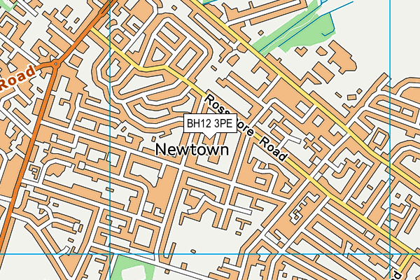 BH12 3PE map - OS VectorMap District (Ordnance Survey) BH12 3PE map - OS VectorMap District (Ordnance Survey)