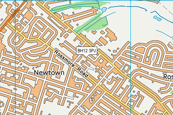 BH12 3PJ map - OS VectorMap District (Ordnance Survey) BH12 3PJ map - OS VectorMap District (Ordnance Survey)