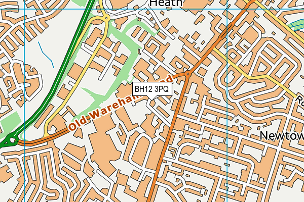 BH12 3PQ map - OS VectorMap District (Ordnance Survey) BH12 3PQ map - OS VectorMap District (Ordnance Survey)
