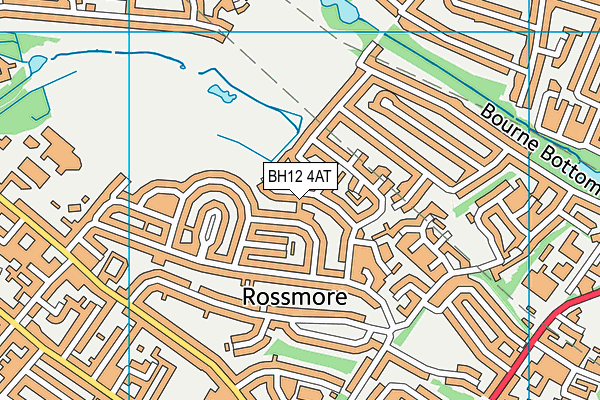 BH12 4AT map - OS VectorMap District (Ordnance Survey) BH12 4AT map - OS VectorMap District (Ordnance Survey)