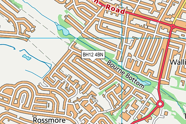 BH12 4BN map - OS VectorMap District (Ordnance Survey) BH12 4BN map - OS VectorMap District (Ordnance Survey)
