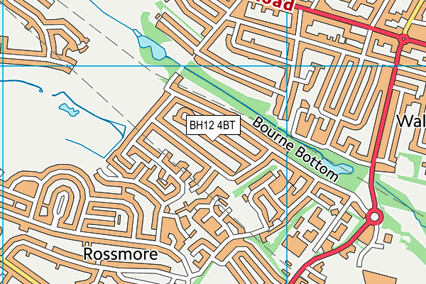 BH12 4BT map - OS VectorMap District (Ordnance Survey) BH12 4BT map - OS VectorMap District (Ordnance Survey)